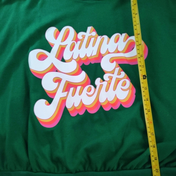 SOLD-Target Latina Fuerte Green Pullover Sweater size XXL - Picture 7 of 7